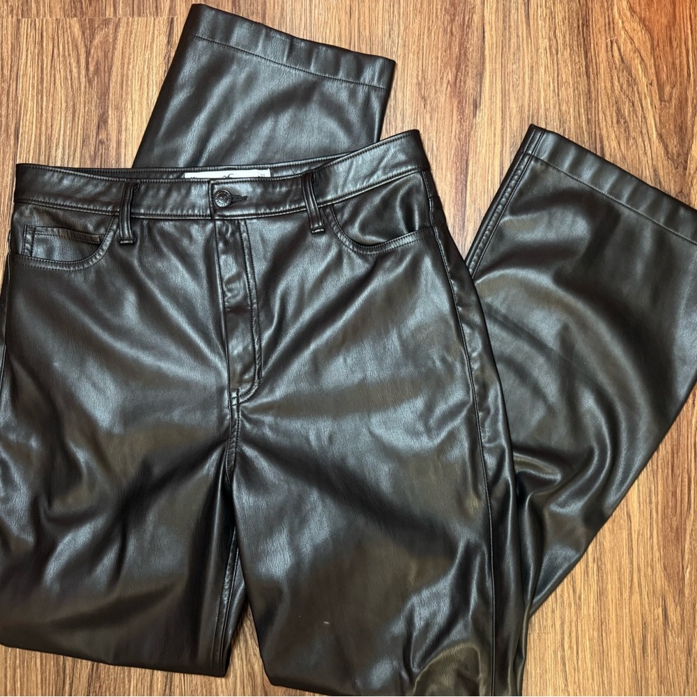 Black Faux Leather Pants